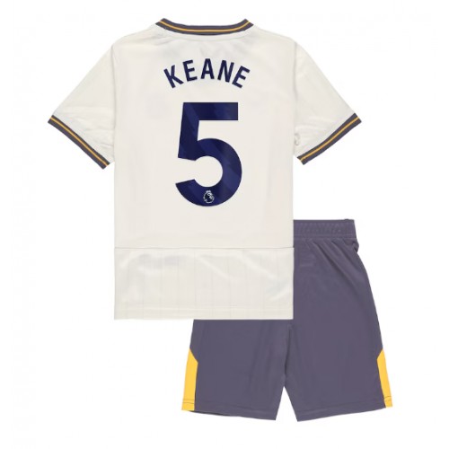 Fotbalové Dres Everton Michael Keane #5 Dětské Alternativní 2024-25 Krátký Rukáv (+ trenýrky)